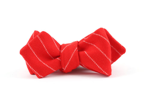 Red,White Stripe Bow Tie