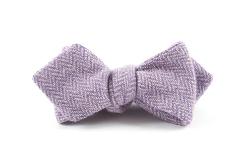 Lavender Herringbone Bow Tie