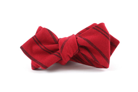 Red, Black Stripe Bow Tie