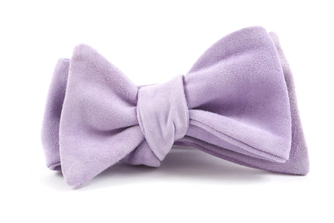 Lavender Suede Bow Tie