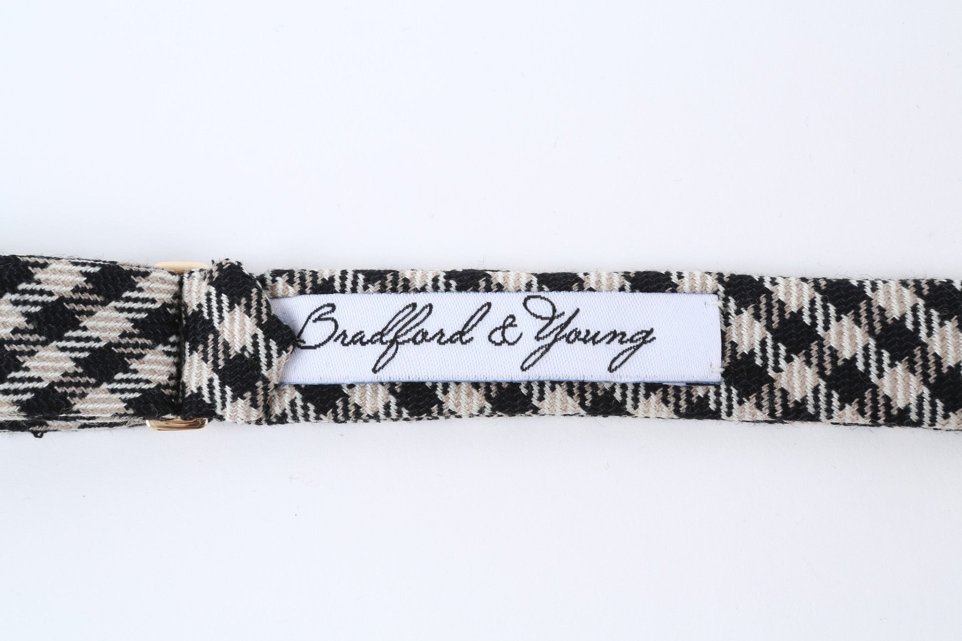 Black,Tan Check Bow Tie