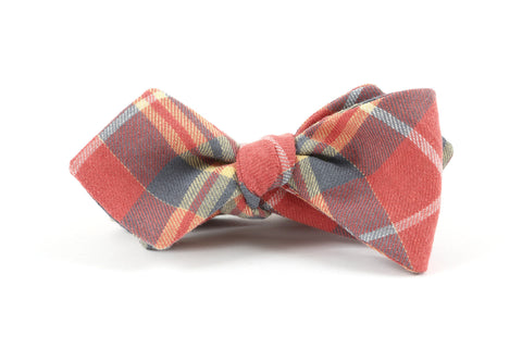 Orange Tartan Bow Tie