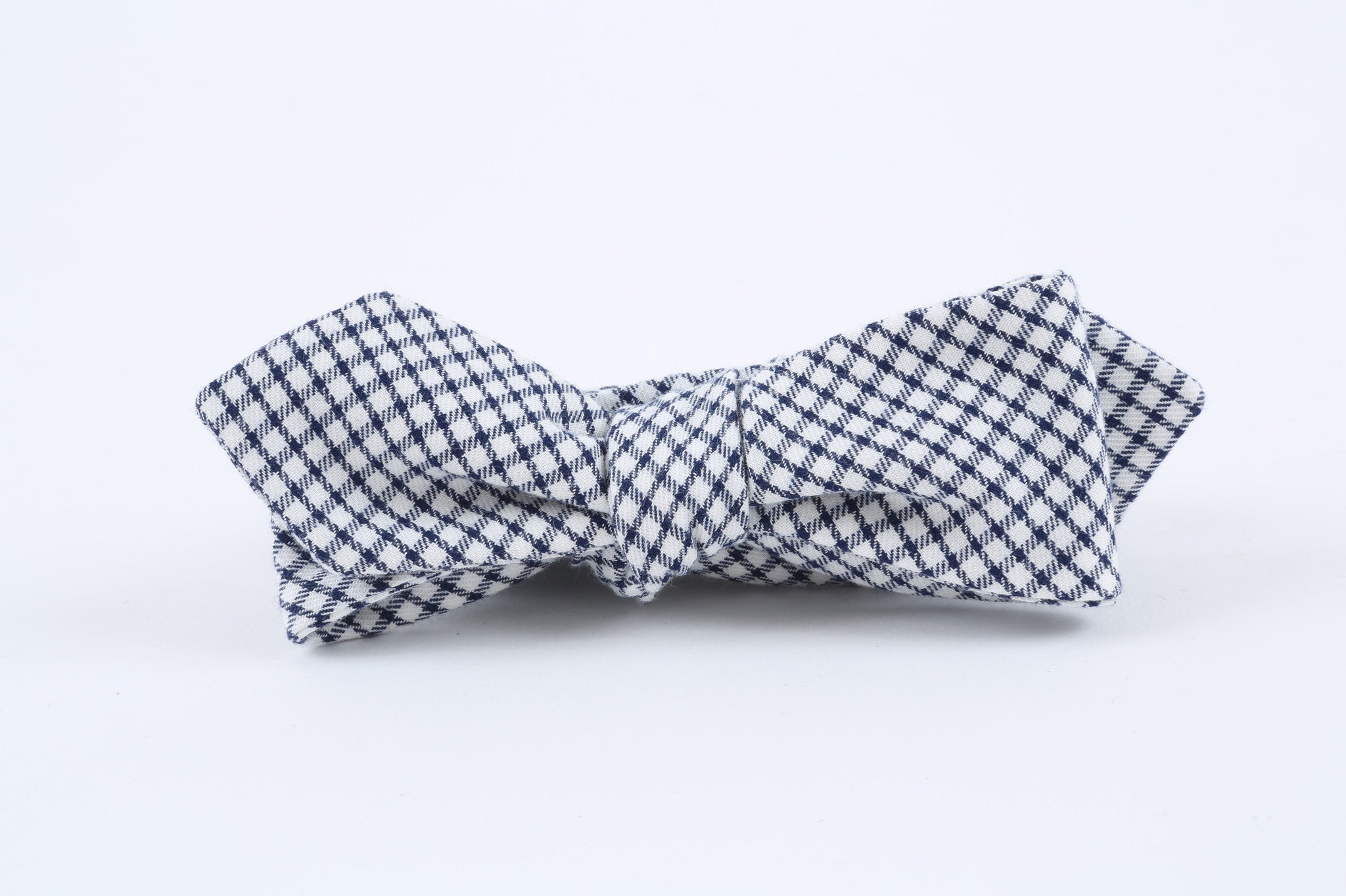 Blue,White Check Bow Tie