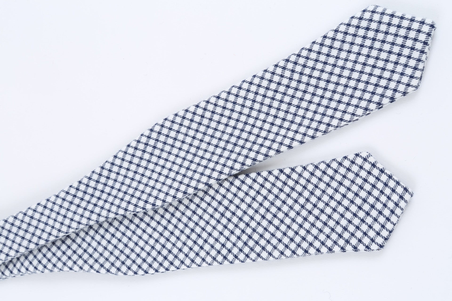 Blue,White Check Bow Tie