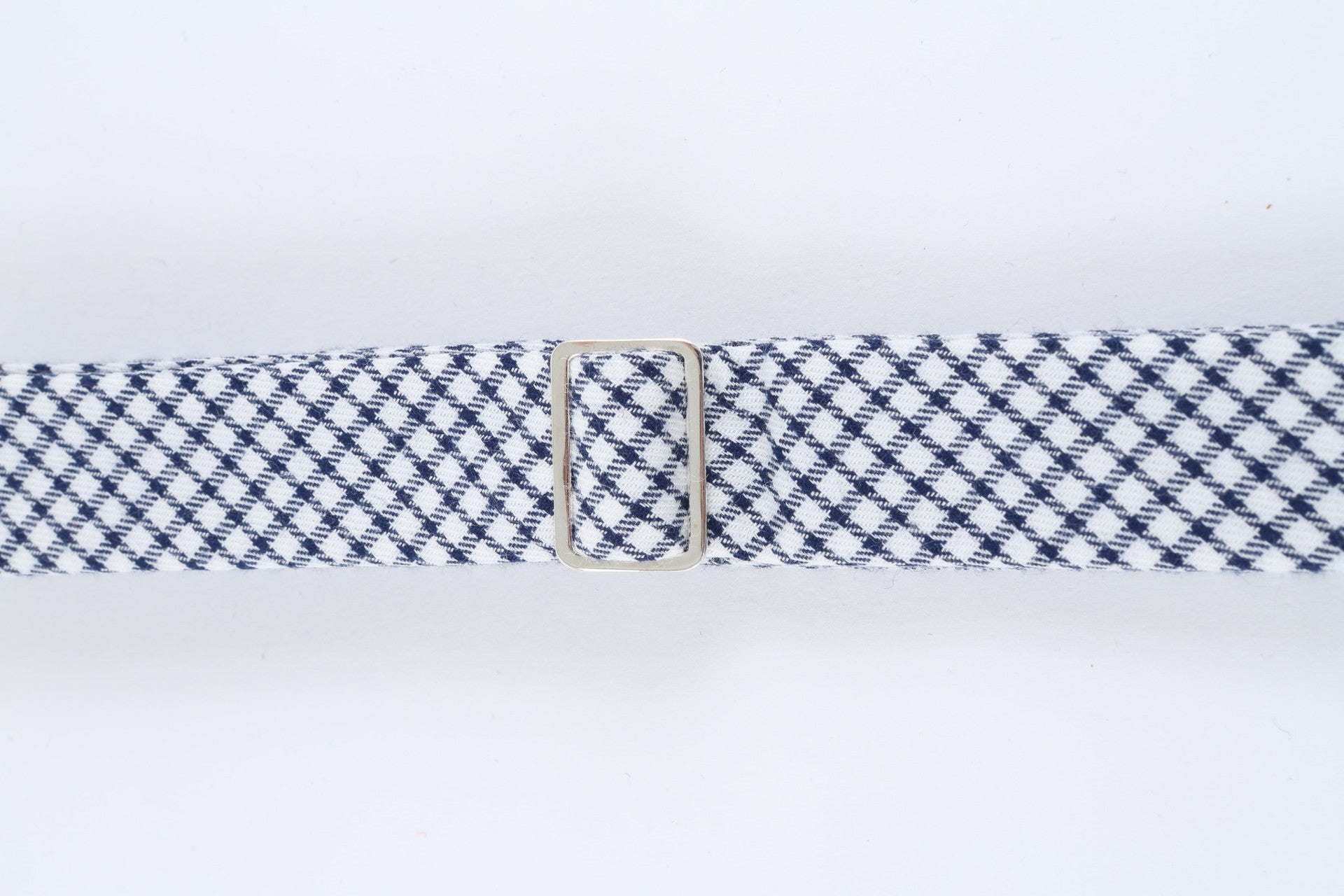 Blue,White Check Bow Tie