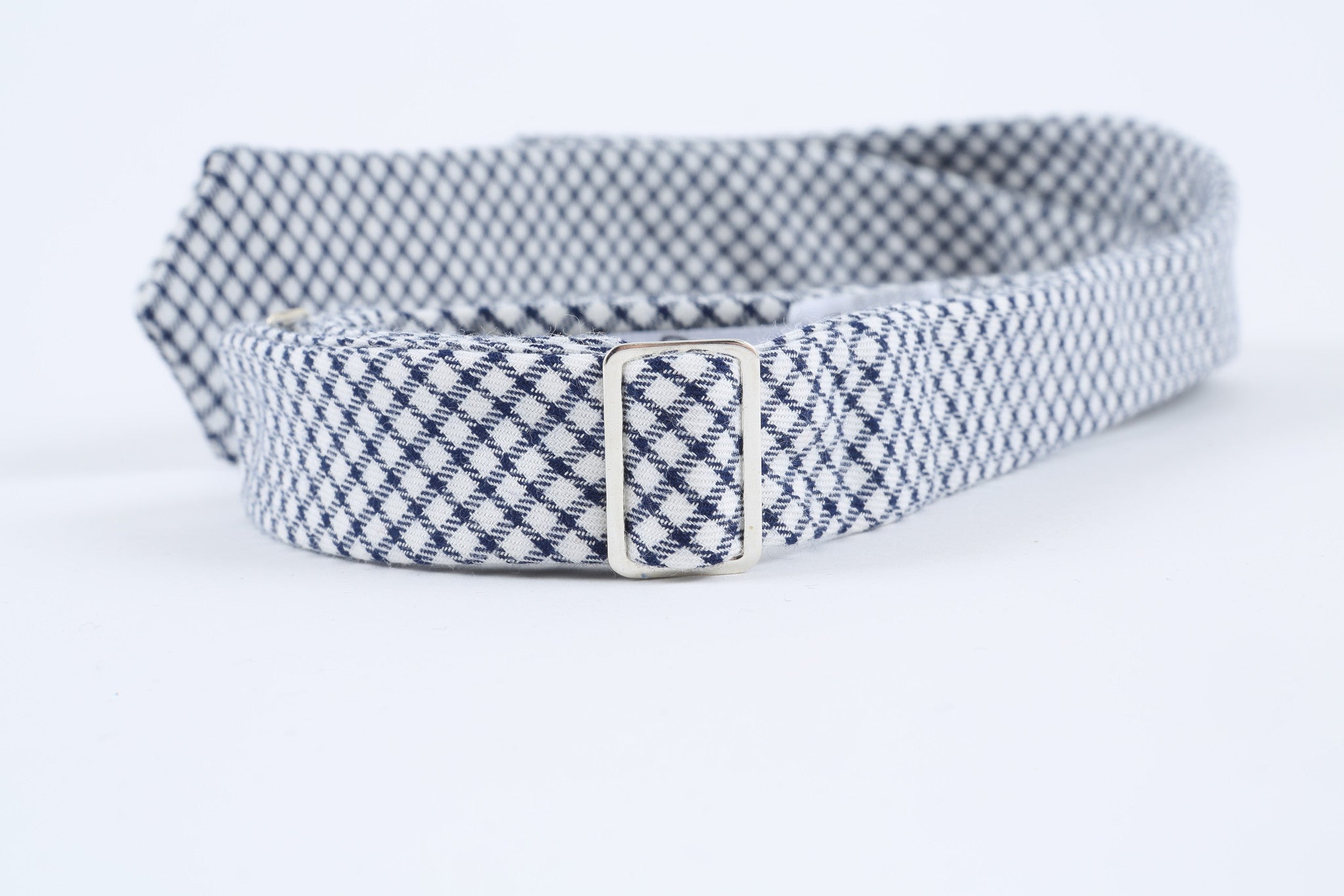 Blue,White Check Bow Tie