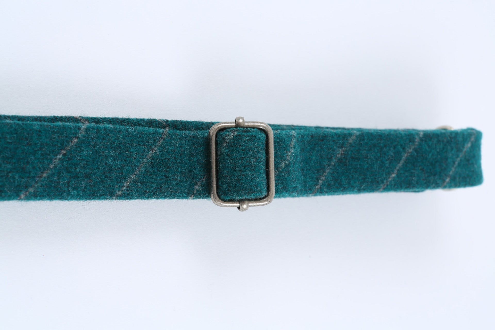 Green Chalk Stripe Bow Tie