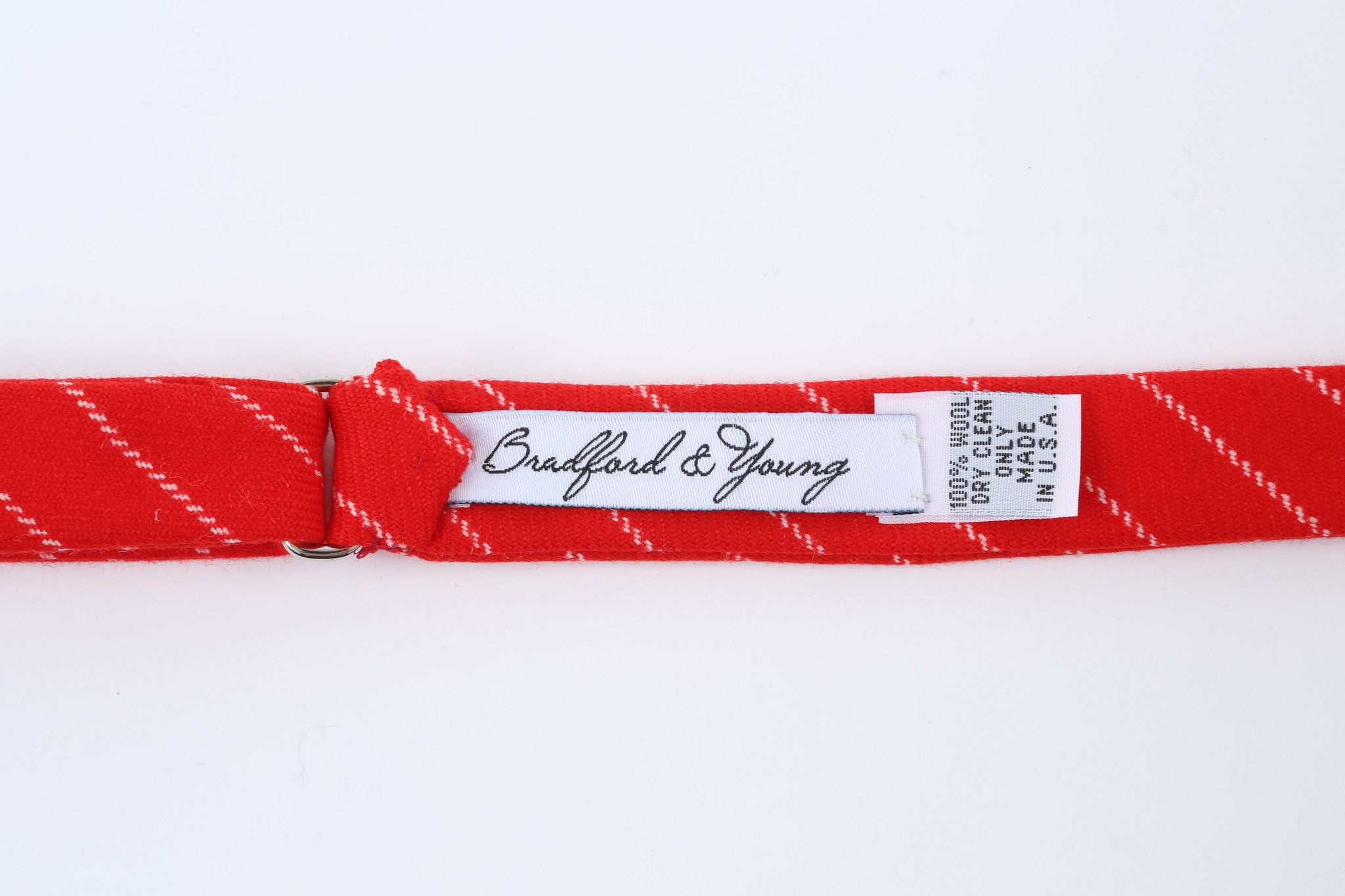 Red,White Stripe Bow Tie