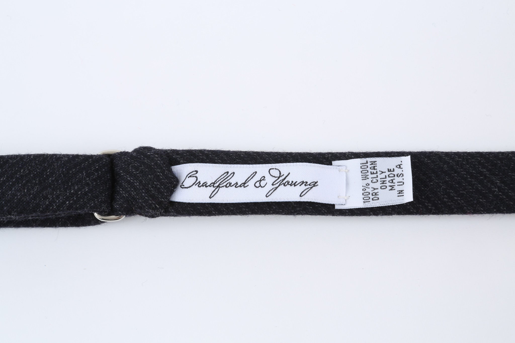 Charcoal, Chalk Stripe Bow Tie