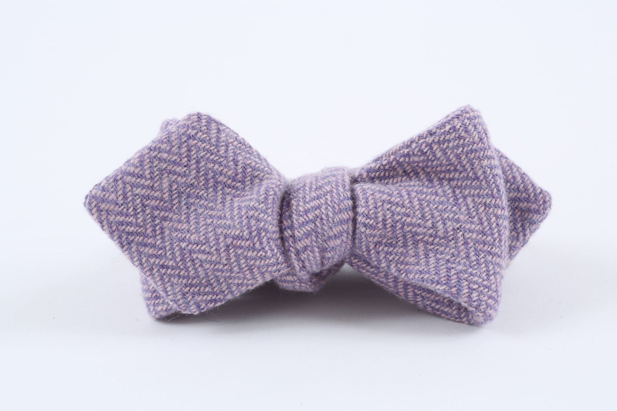Lavender Herringbone Bow Tie