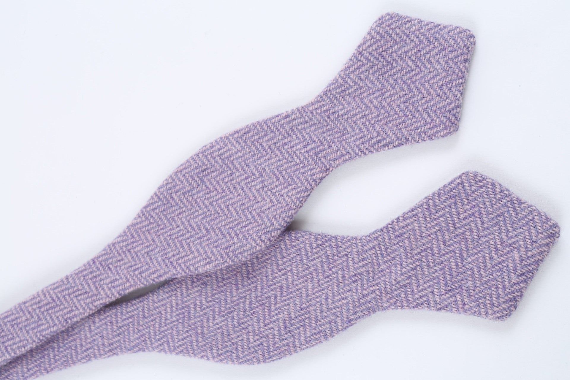 Lavender Herringbone Bow Tie