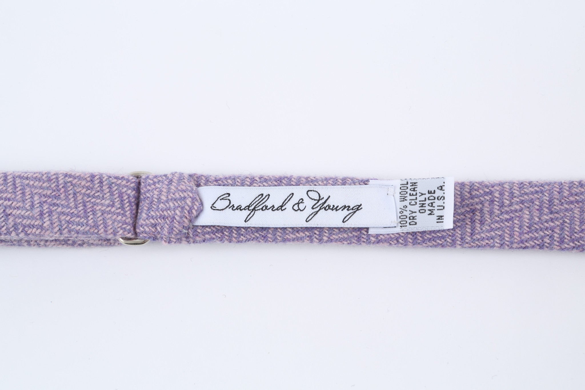 Lavender Herringbone Bow Tie