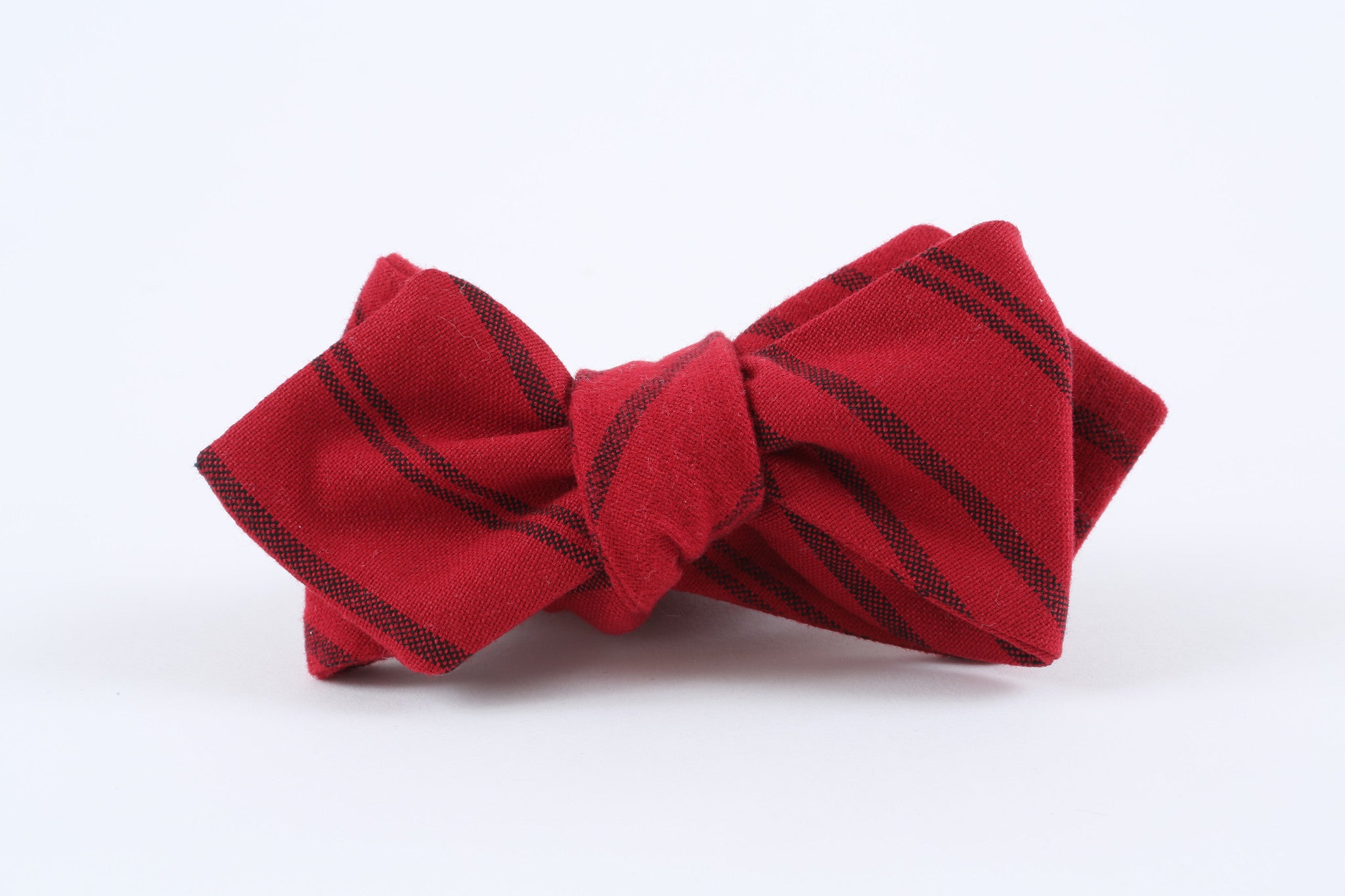 Red, Black Stripe Bow Tie