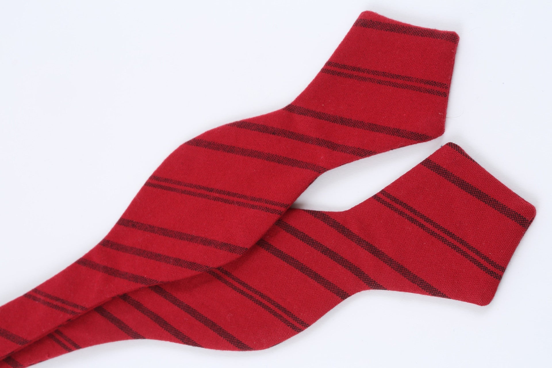 Red, Black Stripe Bow Tie