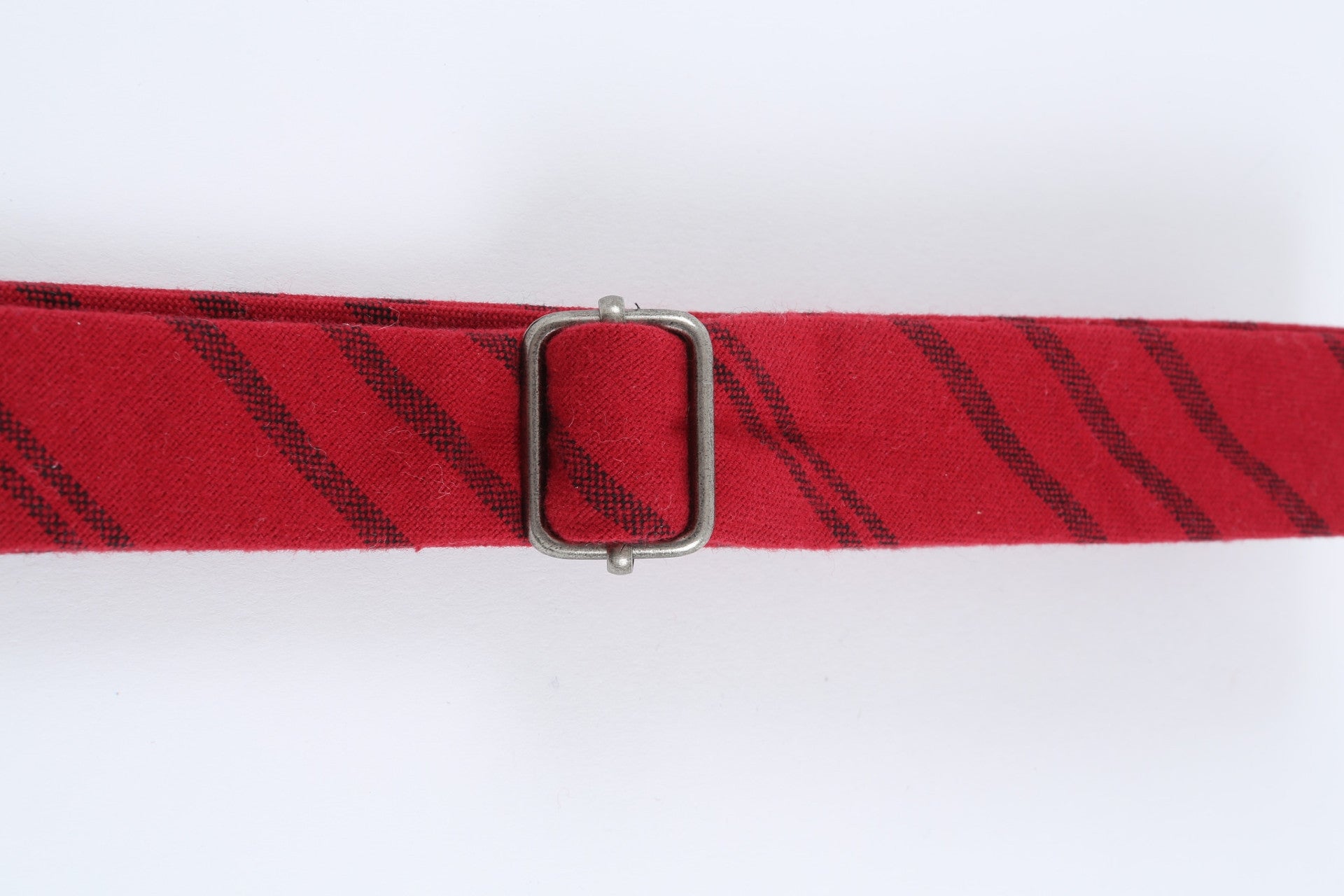 Red, Black Stripe Bow Tie