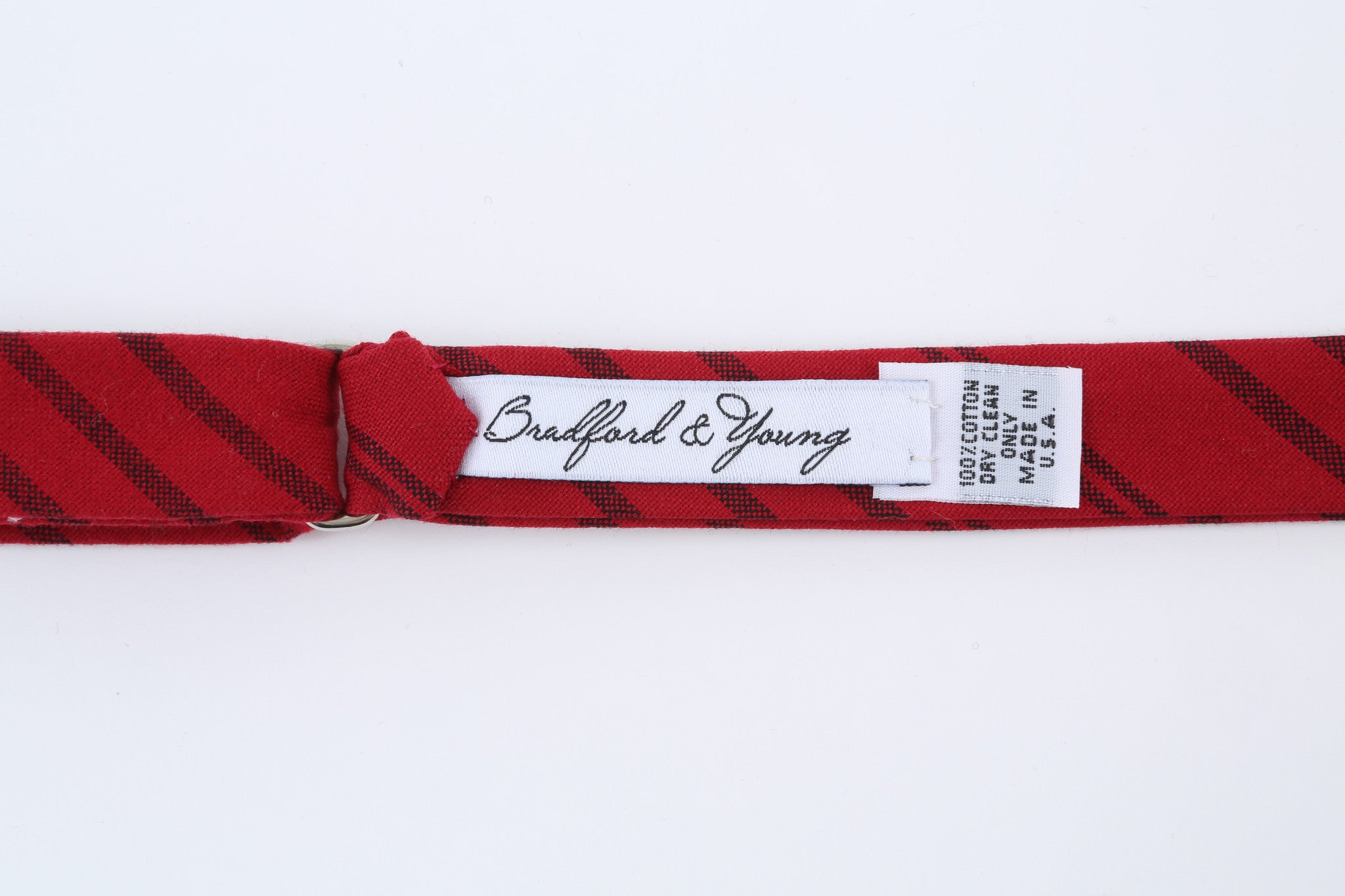 Red, Black Stripe Bow Tie