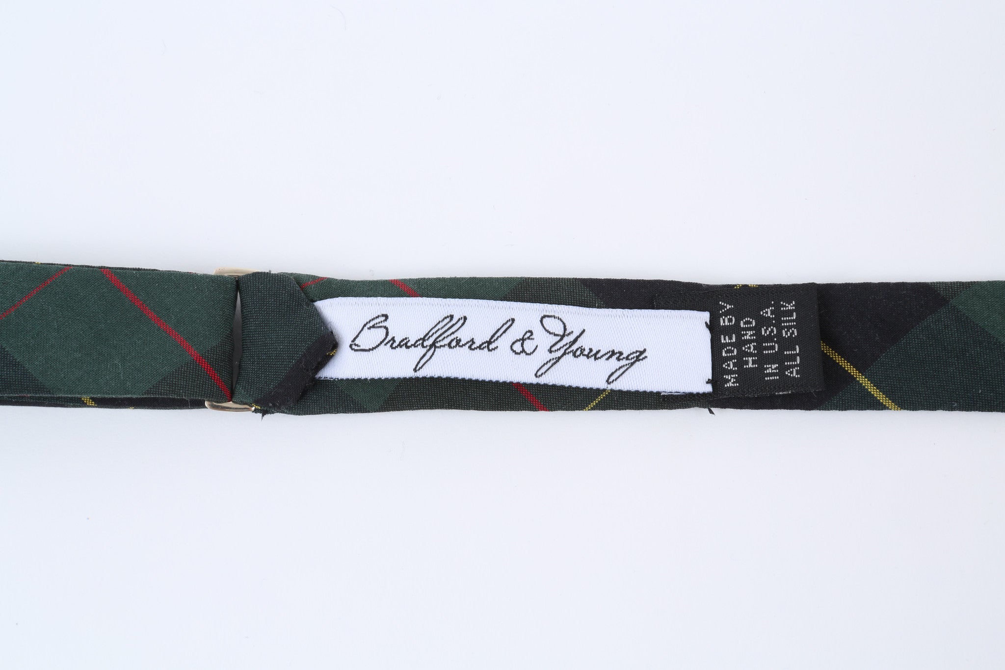 Green School Check Bow Tie