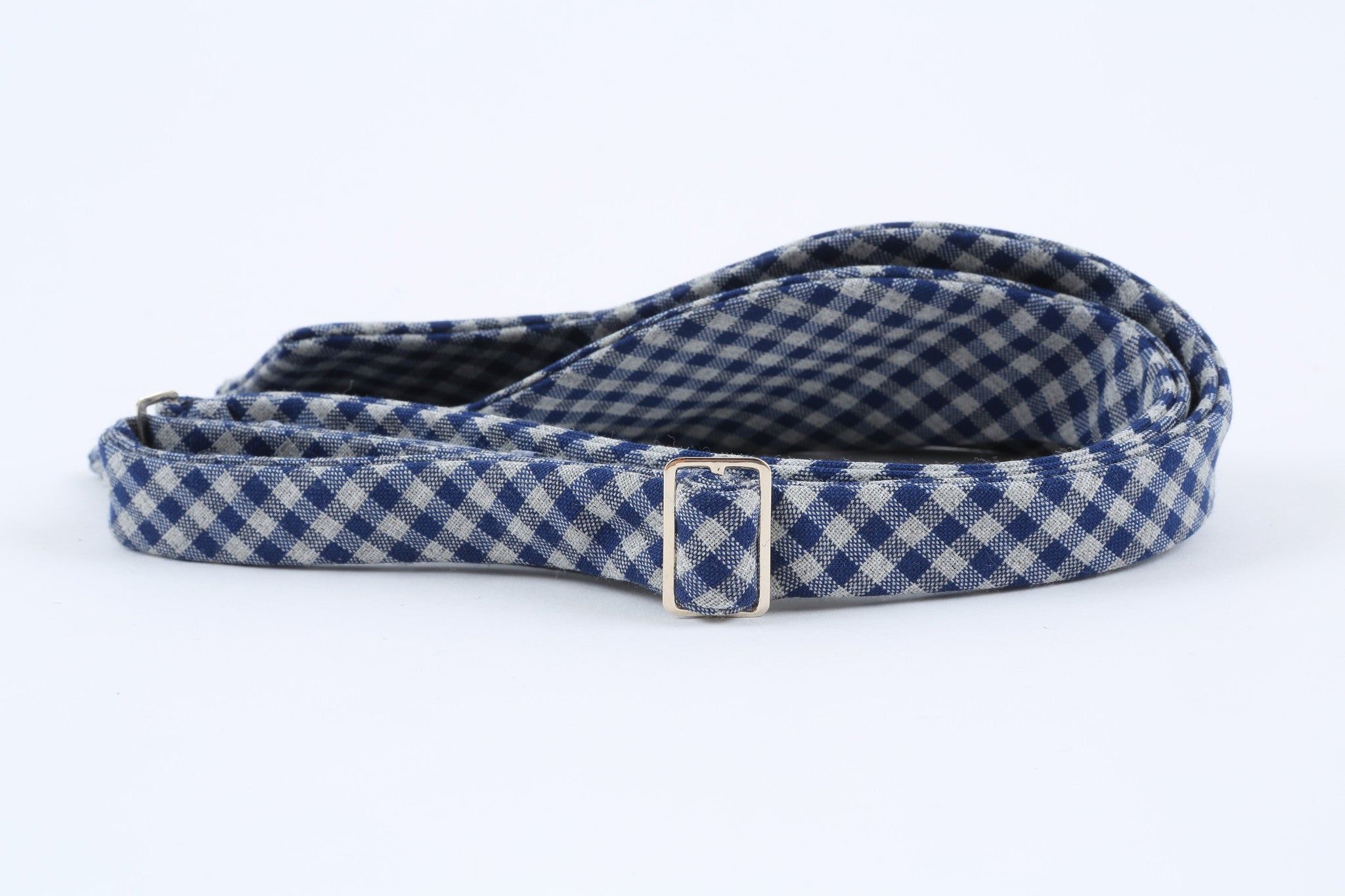 Blue,Grey Gingham Bow Tie