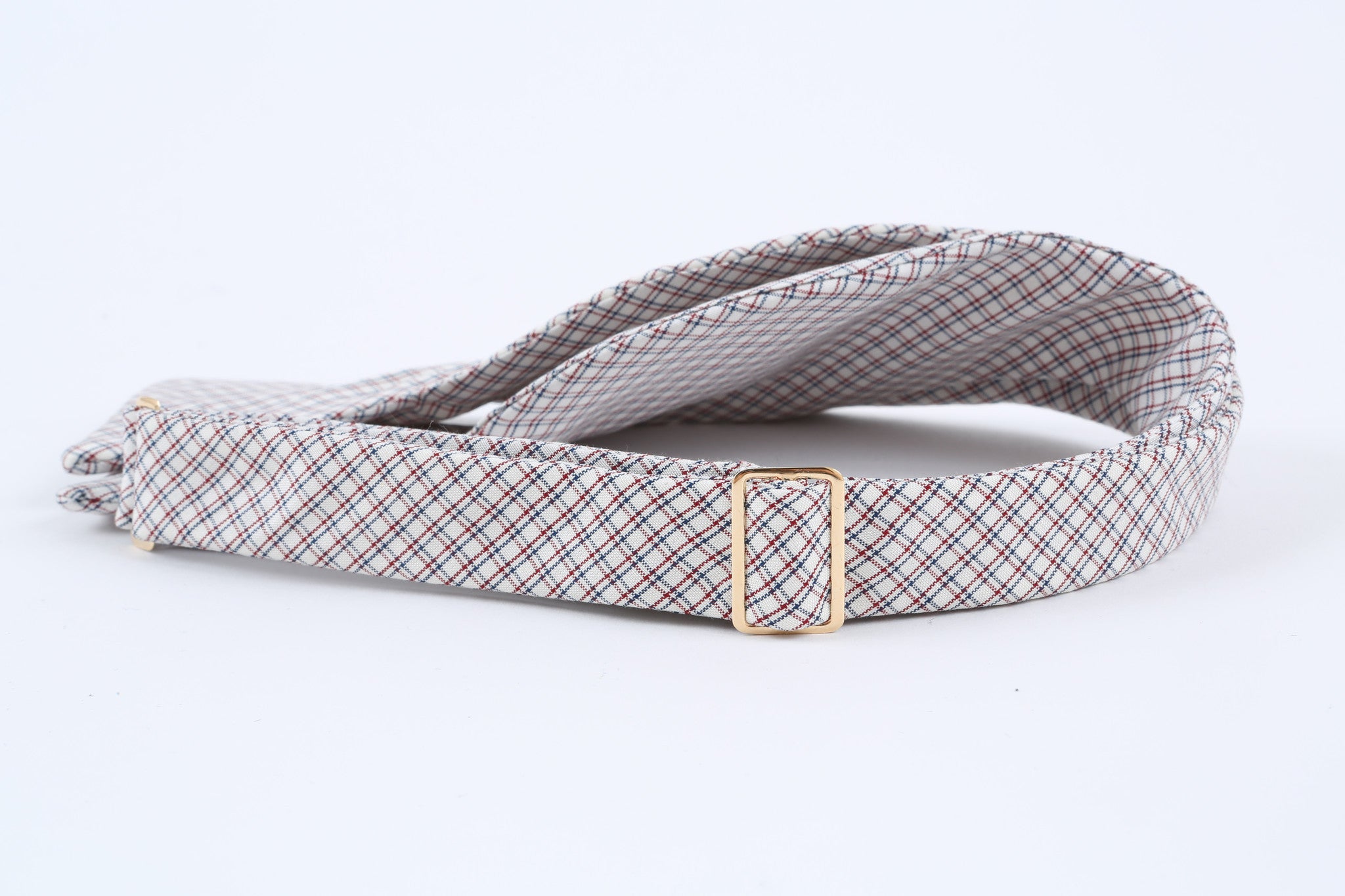 Red, White and Blue Silk Check Bow Tie
