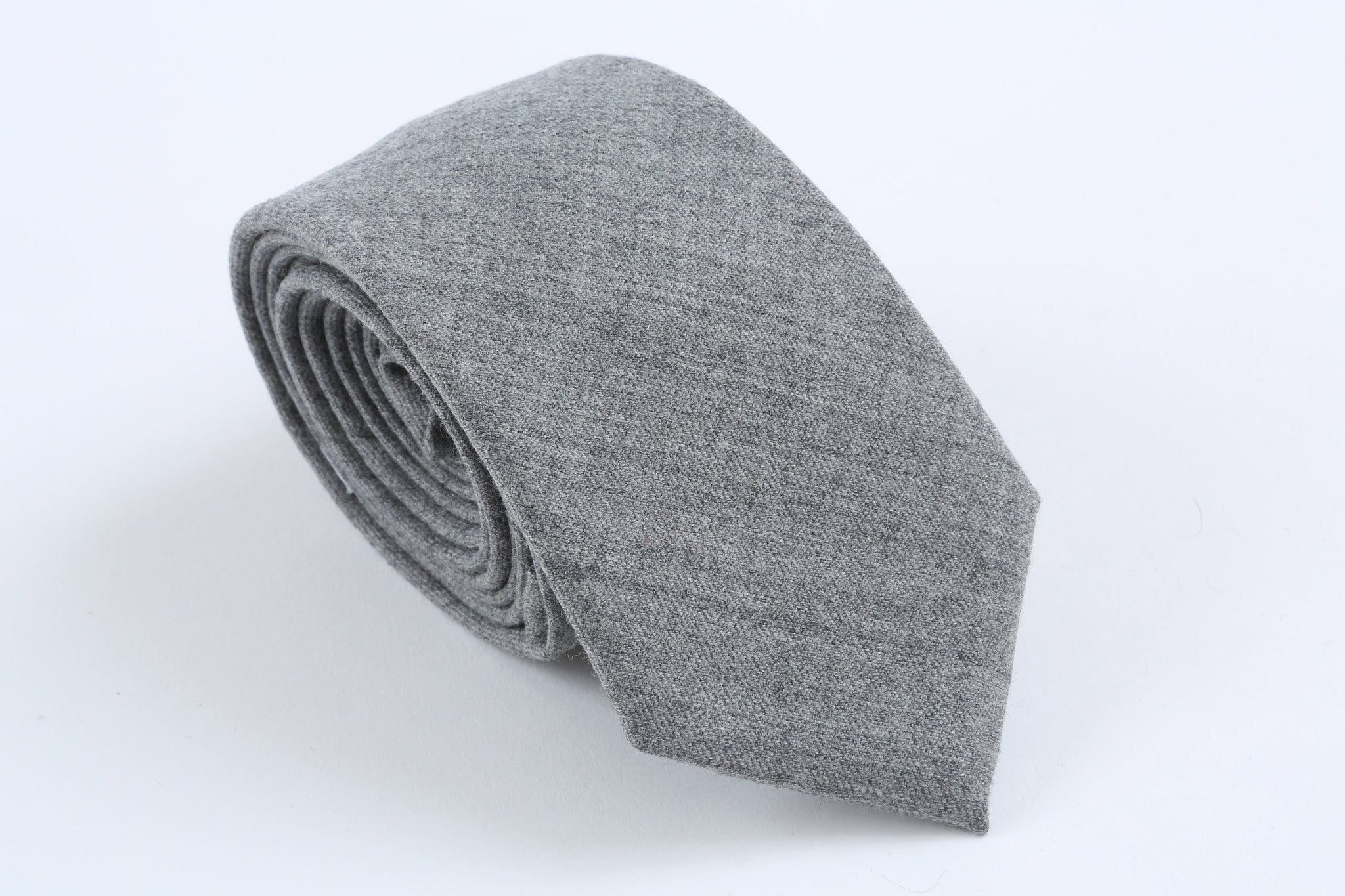Solid Grey Skinny Tie