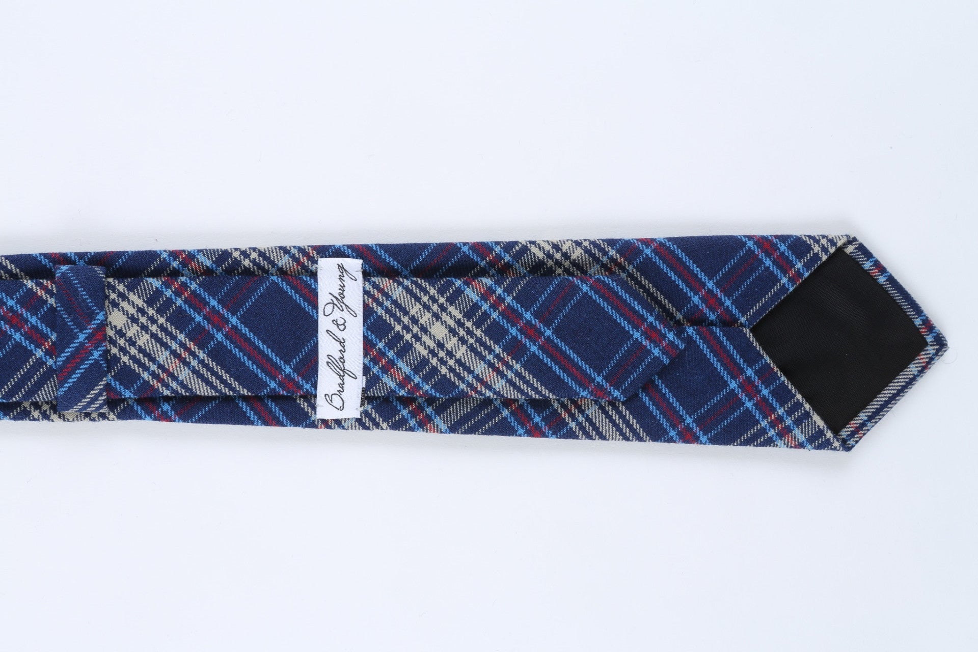 Blue Tartan Skinny Tie