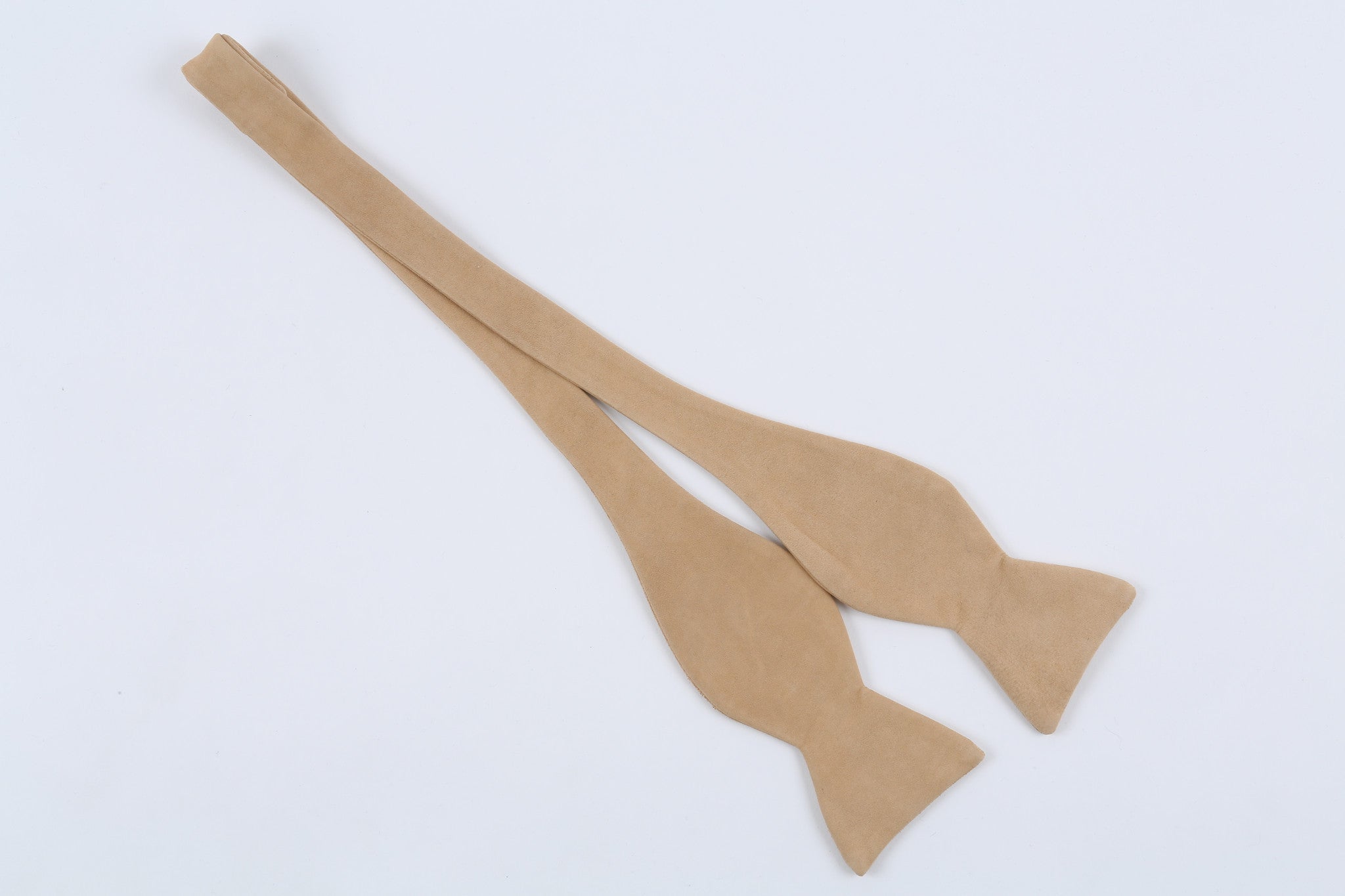 Tan Suede Bow Tie