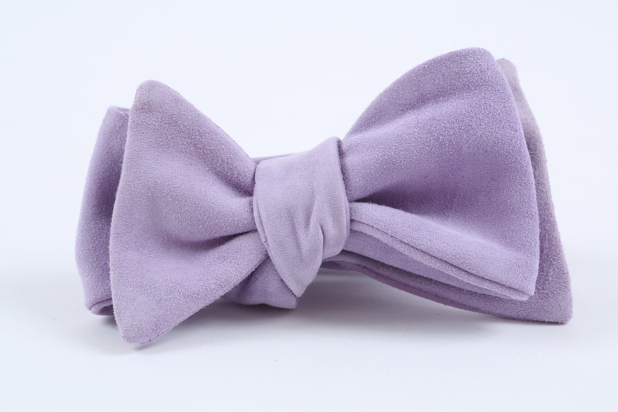 Lavender Suede Bow Tie