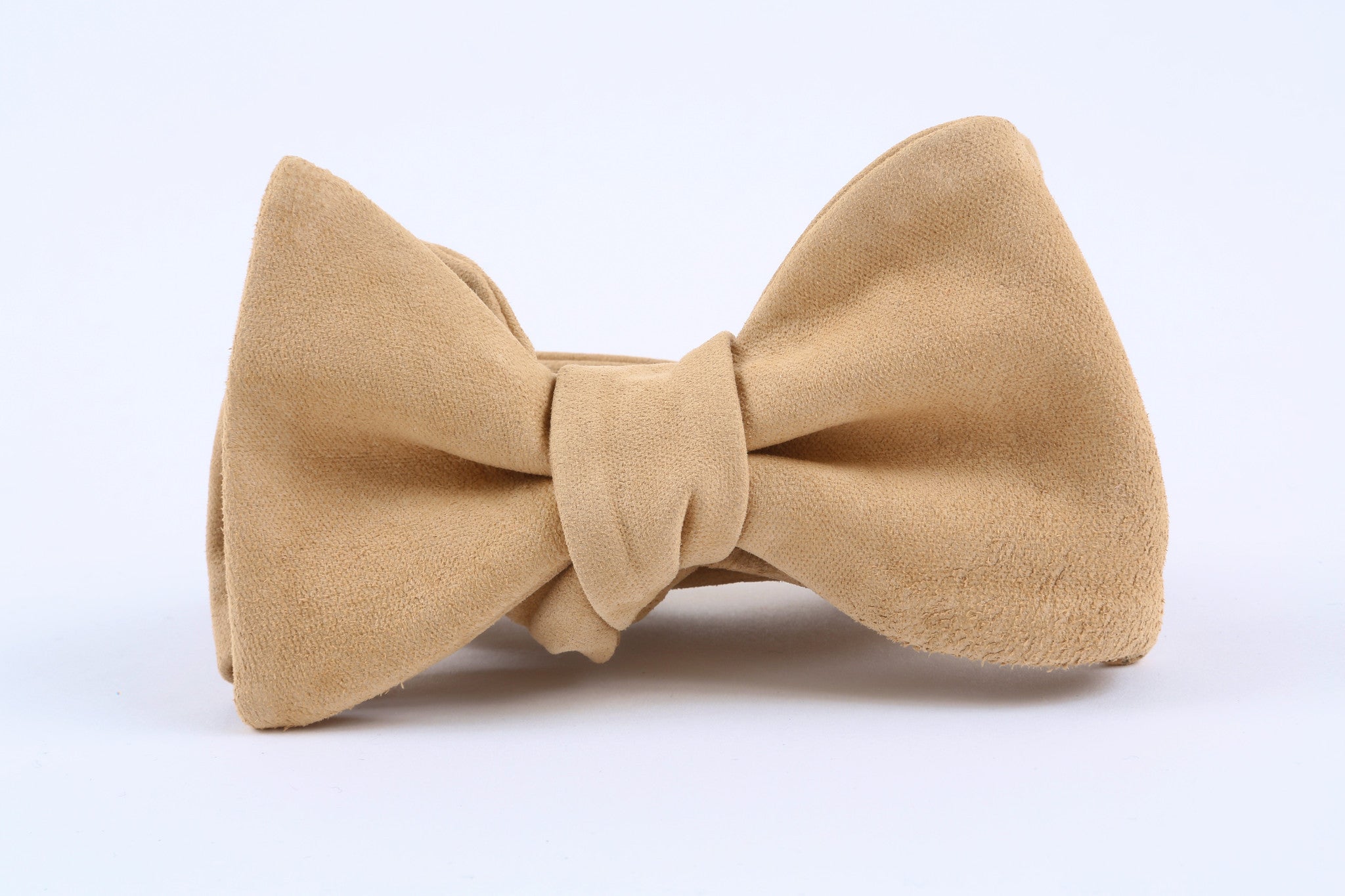Tan Suede Bow Tie